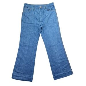 Wrangler‎ Jeans Womens Flare Leg High Waist Denim Blue Vintage Sz 34M Fits 31"